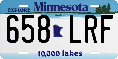MN license plate 658LRF