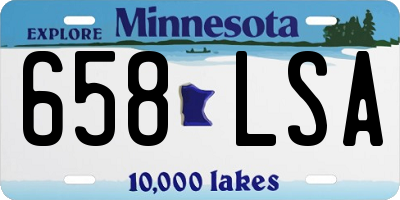 MN license plate 658LSA