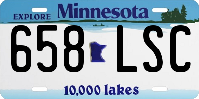 MN license plate 658LSC