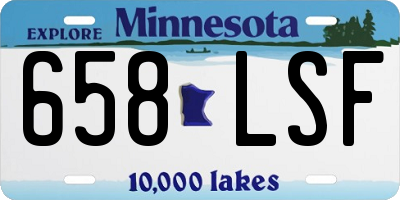 MN license plate 658LSF