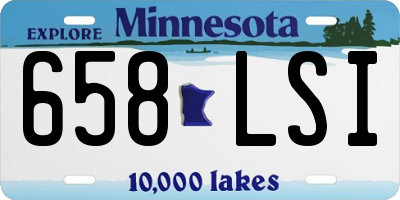 MN license plate 658LSI