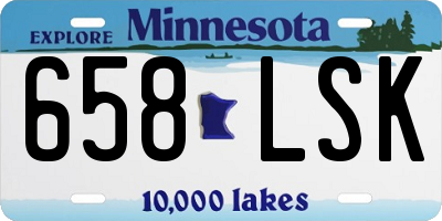 MN license plate 658LSK