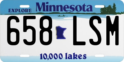 MN license plate 658LSM