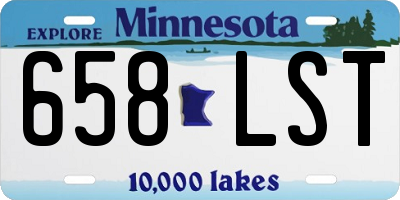 MN license plate 658LST