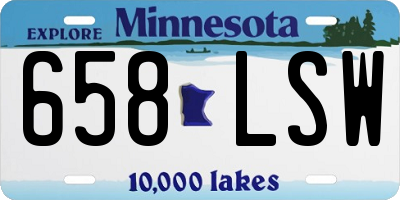 MN license plate 658LSW