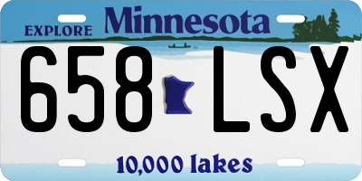 MN license plate 658LSX