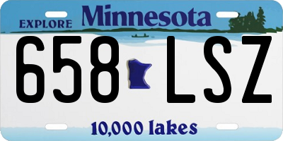 MN license plate 658LSZ