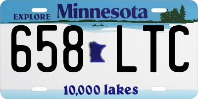 MN license plate 658LTC