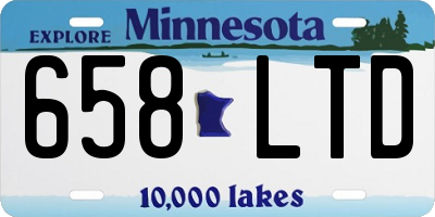 MN license plate 658LTD