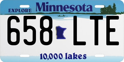 MN license plate 658LTE