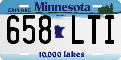 MN license plate 658LTI