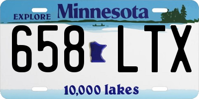 MN license plate 658LTX