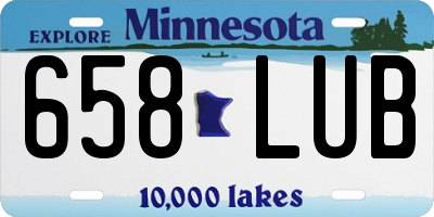 MN license plate 658LUB