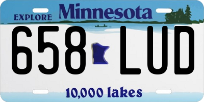 MN license plate 658LUD