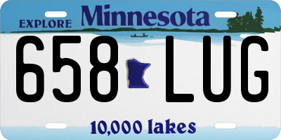 MN license plate 658LUG