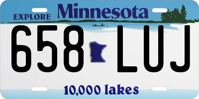 MN license plate 658LUJ