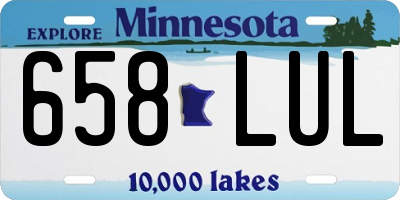 MN license plate 658LUL