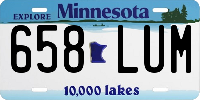 MN license plate 658LUM