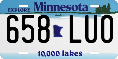 MN license plate 658LUO