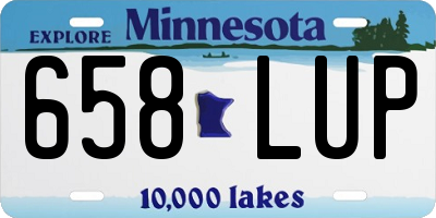 MN license plate 658LUP