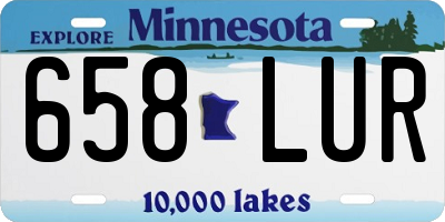MN license plate 658LUR