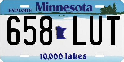 MN license plate 658LUT