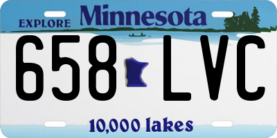MN license plate 658LVC