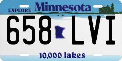 MN license plate 658LVI