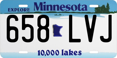 MN license plate 658LVJ
