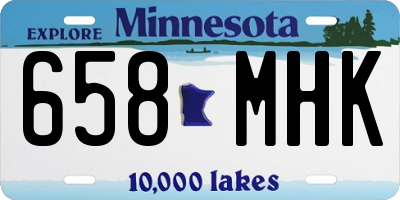 MN license plate 658MHK