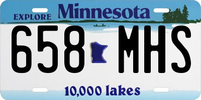MN license plate 658MHS