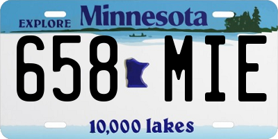 MN license plate 658MIE