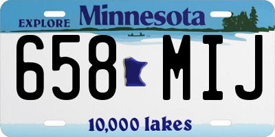 MN license plate 658MIJ