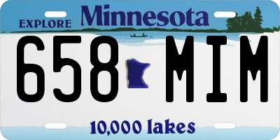 MN license plate 658MIM