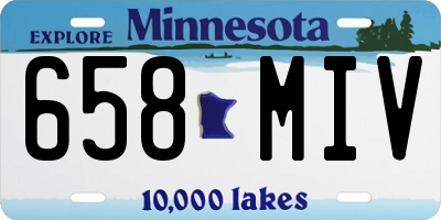MN license plate 658MIV