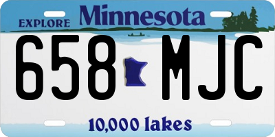 MN license plate 658MJC