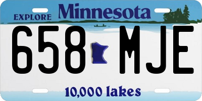 MN license plate 658MJE