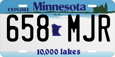 MN license plate 658MJR