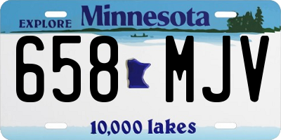 MN license plate 658MJV