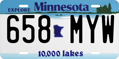 MN license plate 658MYW