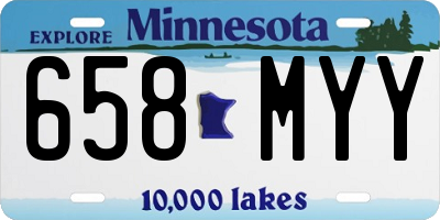 MN license plate 658MYY