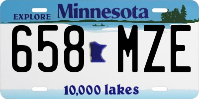 MN license plate 658MZE