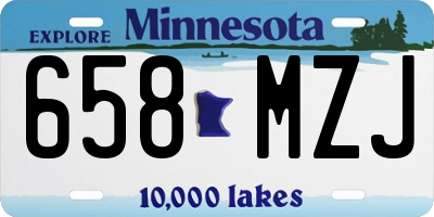 MN license plate 658MZJ