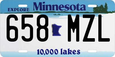 MN license plate 658MZL