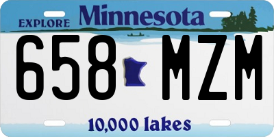 MN license plate 658MZM