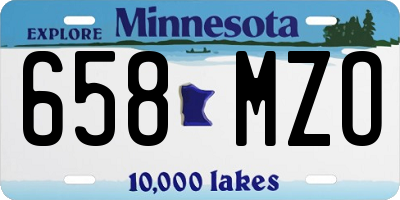 MN license plate 658MZO