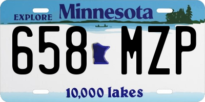 MN license plate 658MZP