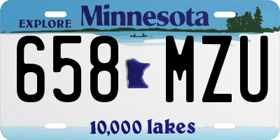 MN license plate 658MZU