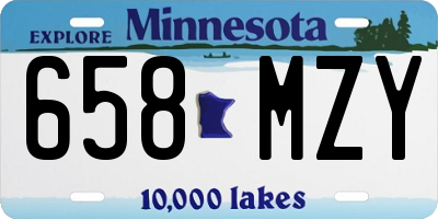 MN license plate 658MZY