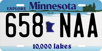 MN license plate 658NAA